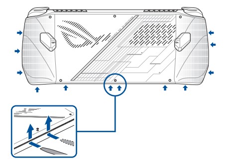 soulevez la coque arrière de la ROG Ally